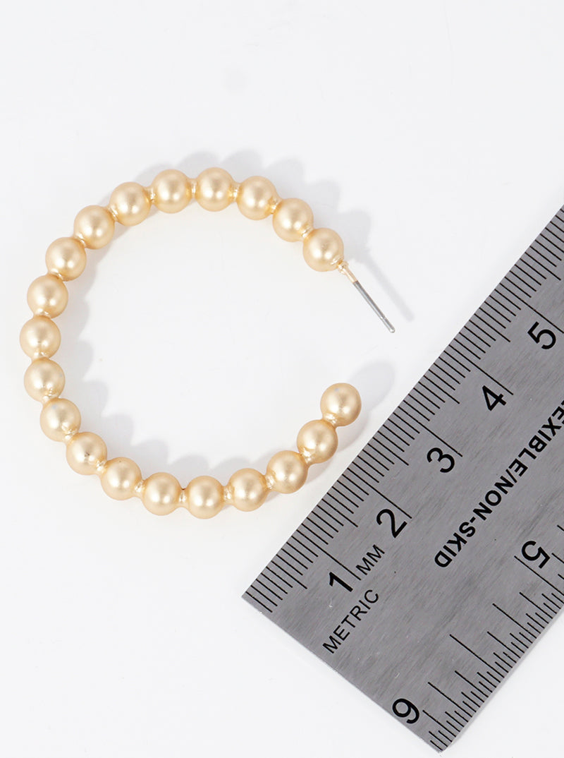 45mm Metal Ball Hoop Earrings