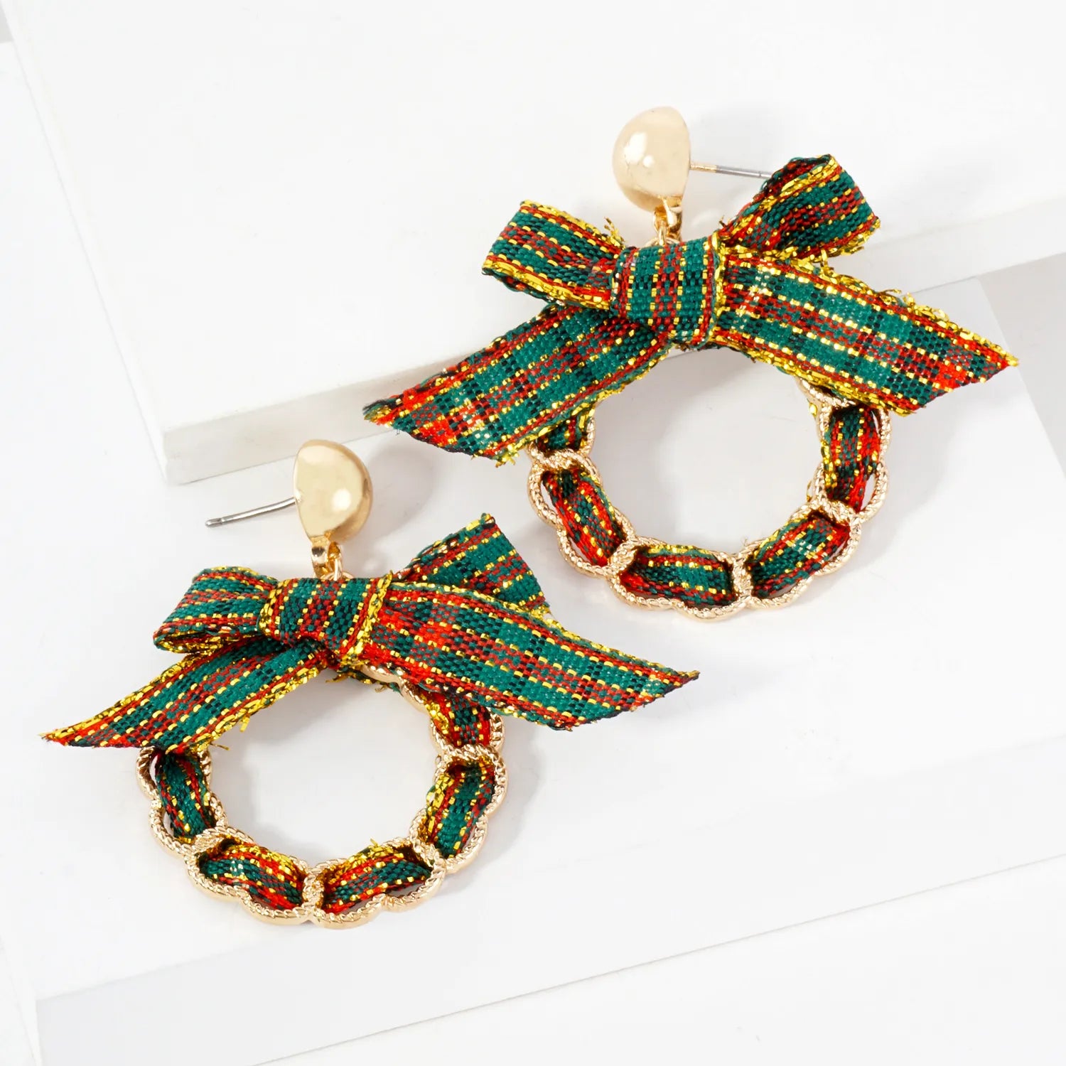 Christmas Wreath Statement Earrings