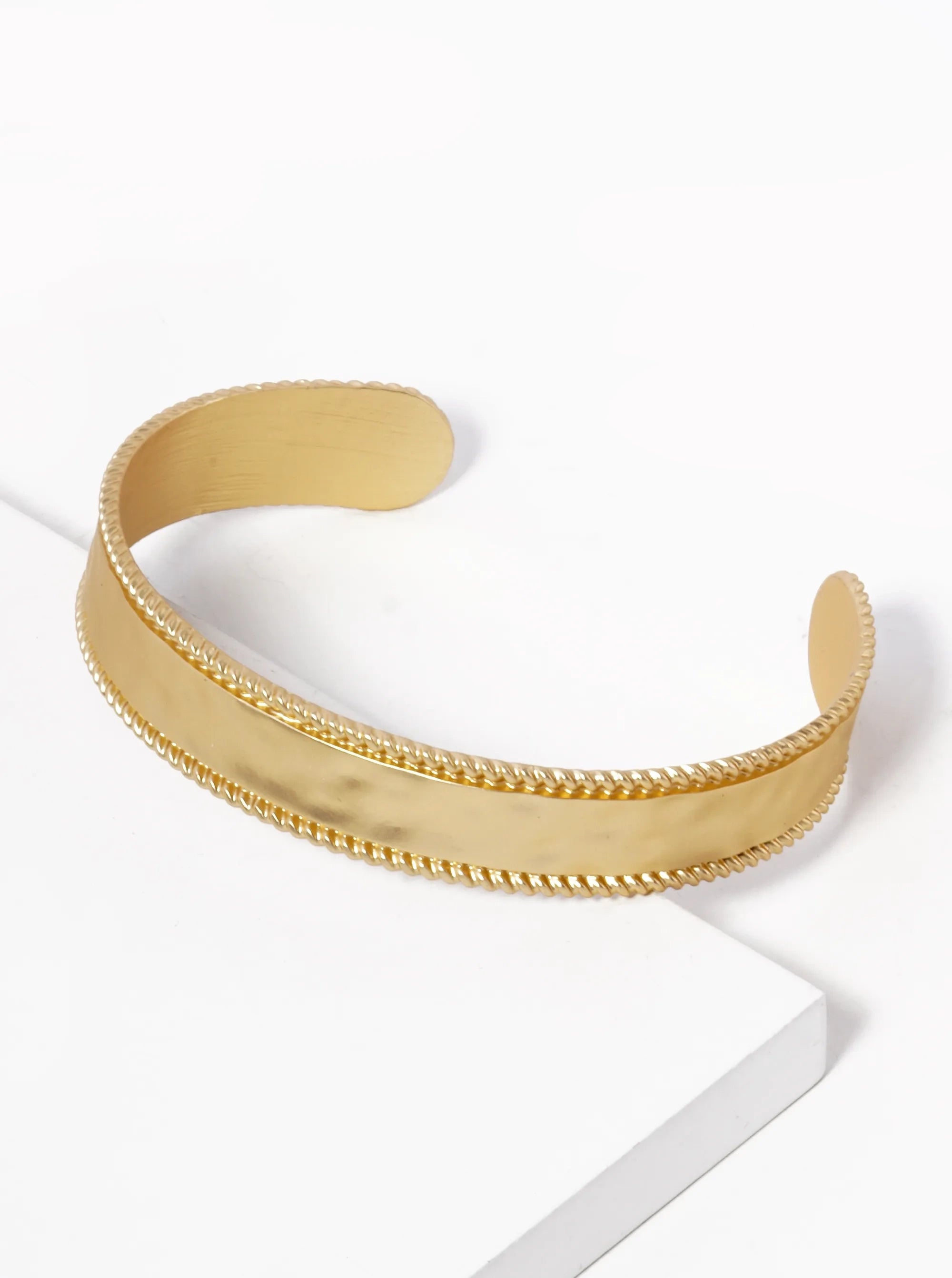 Textured Metal Cuff Bracelet