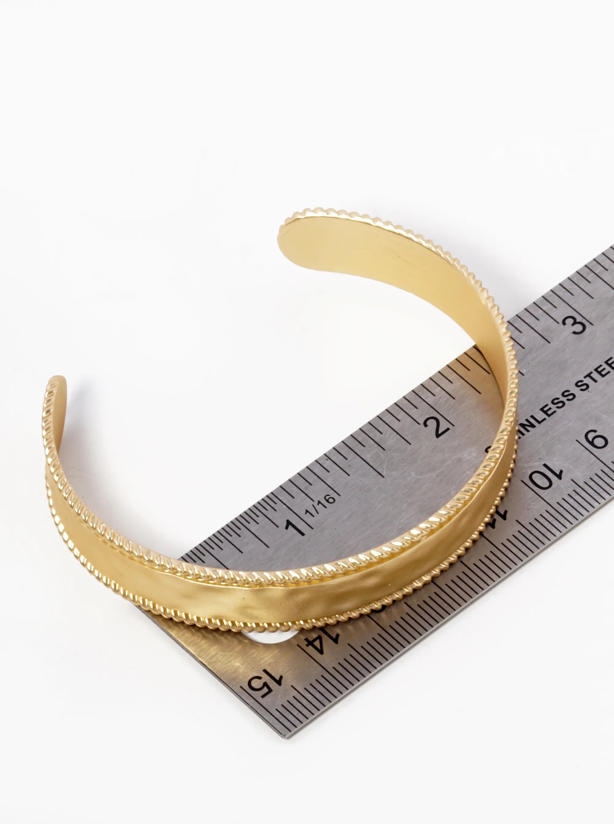 Textured Metal Cuff Bracelet