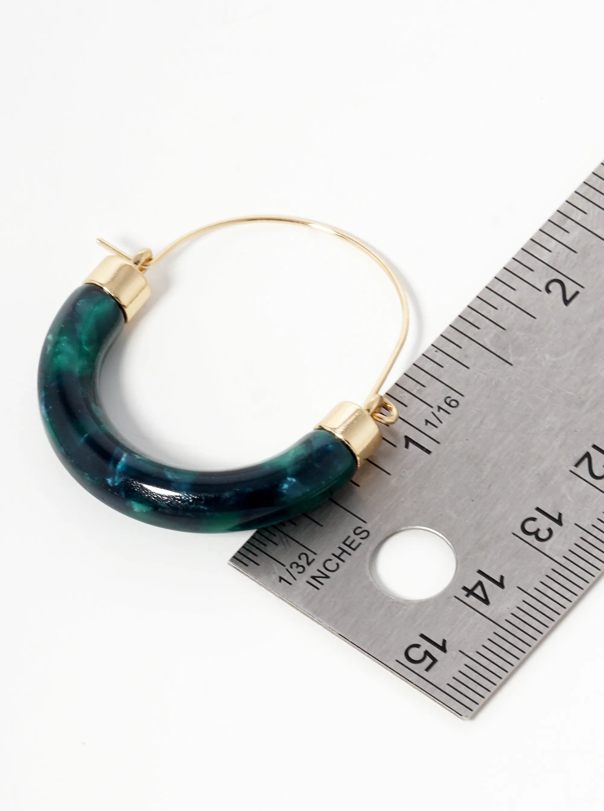 U Shape Acetate Drop Earrings