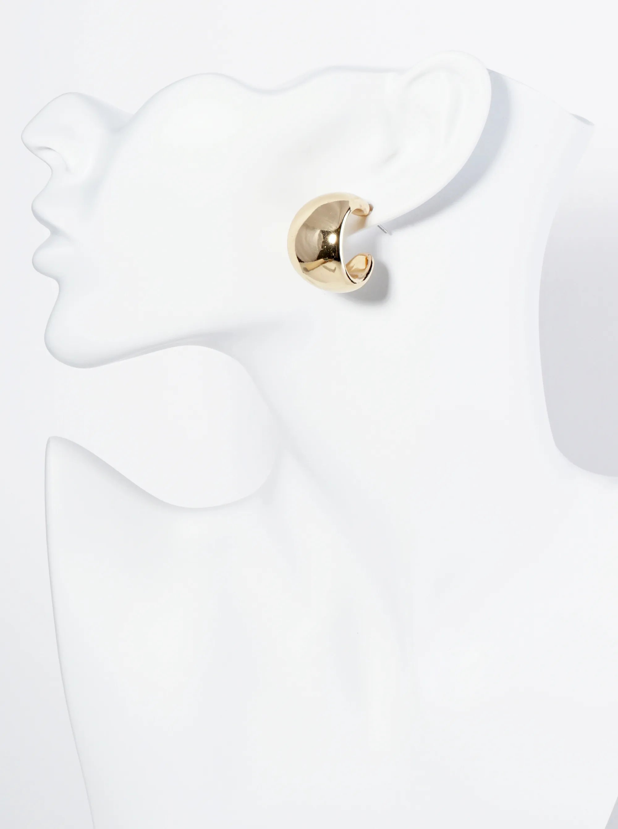 23mm Hollow Metallic Bold Chunky Hoop Earrings