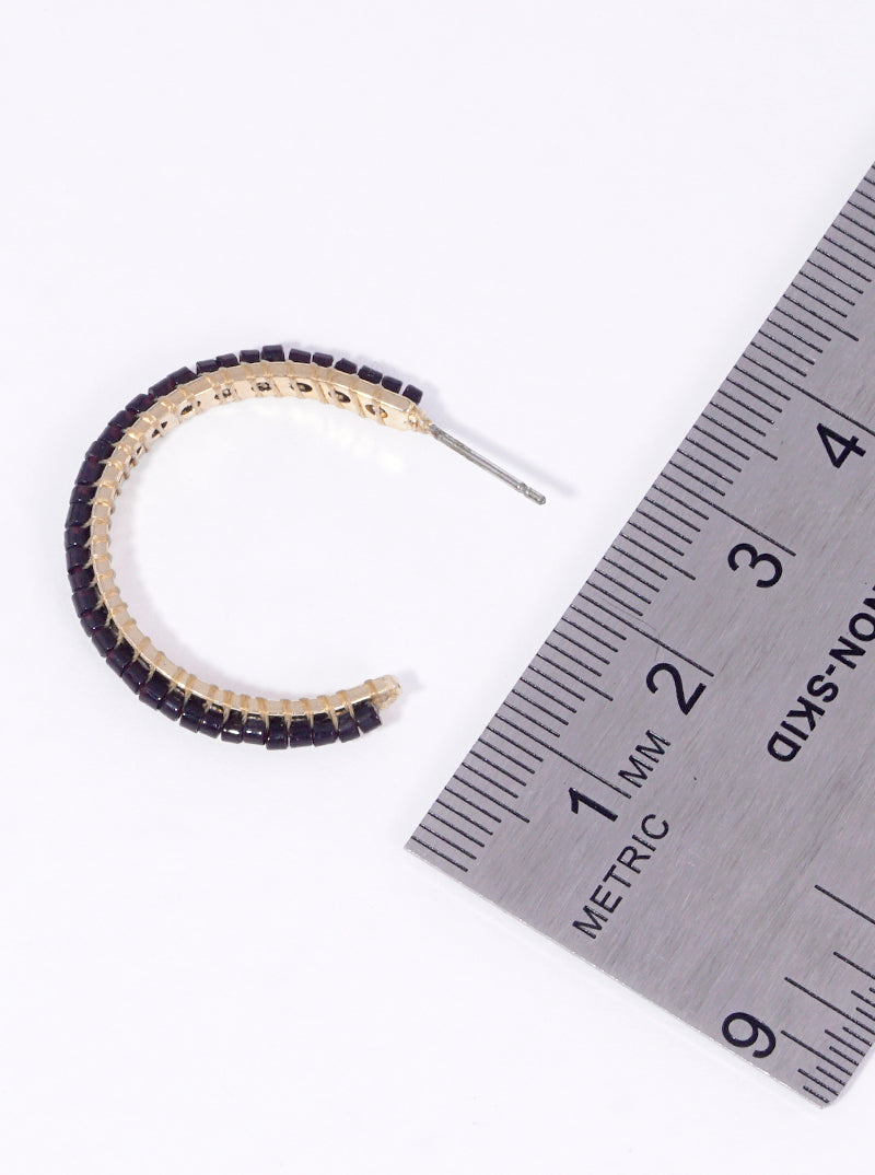 25mm Seed Bead Wire Wrapped Open Hoop Earrings