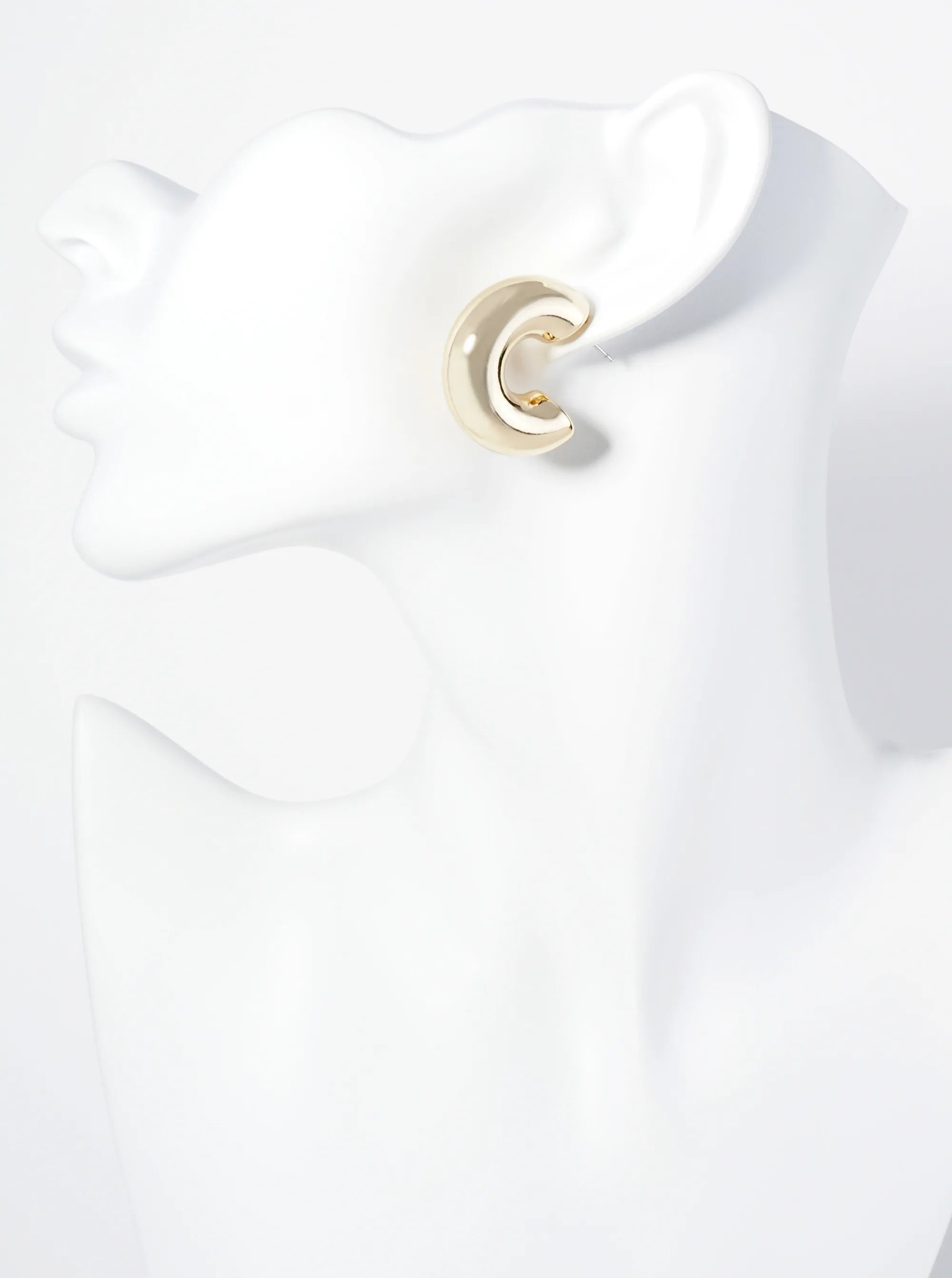 35mm Lightweight Metallic Hollow Hoop Earrings