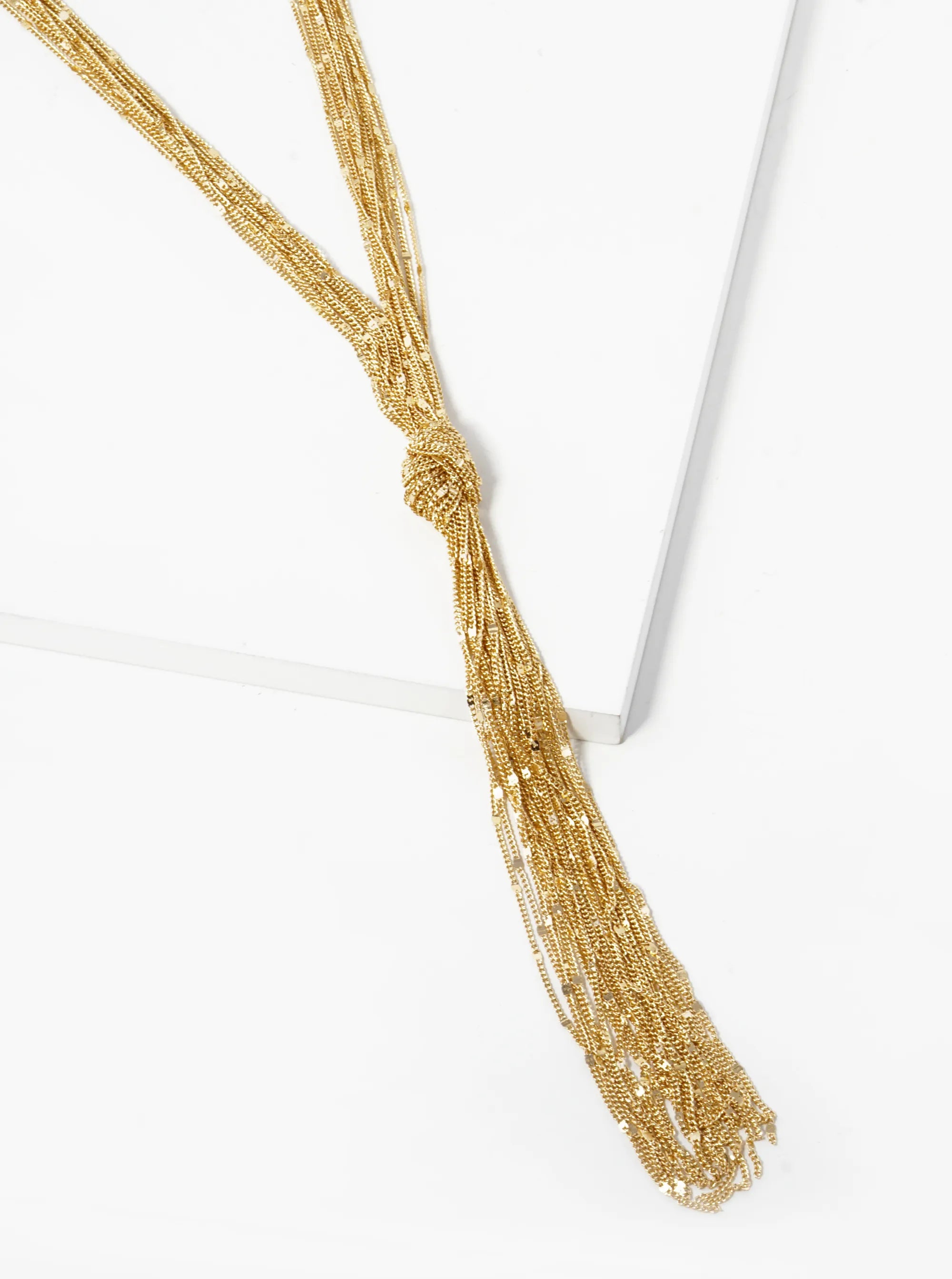 6 Inch Knotted Chain Drop 32 Inch Long Necklace