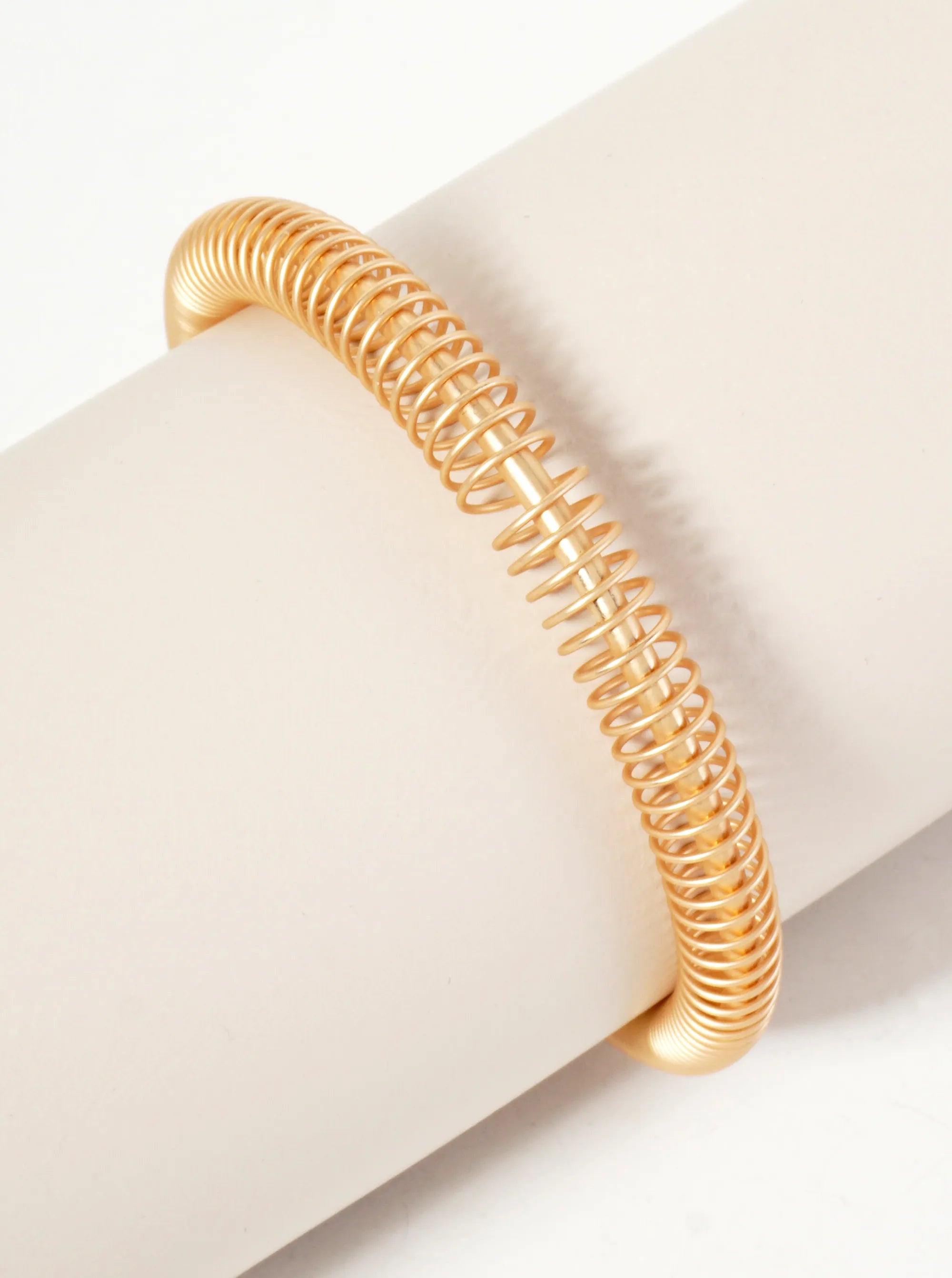 Coiled Metal Wire Open Cuff Bracelet