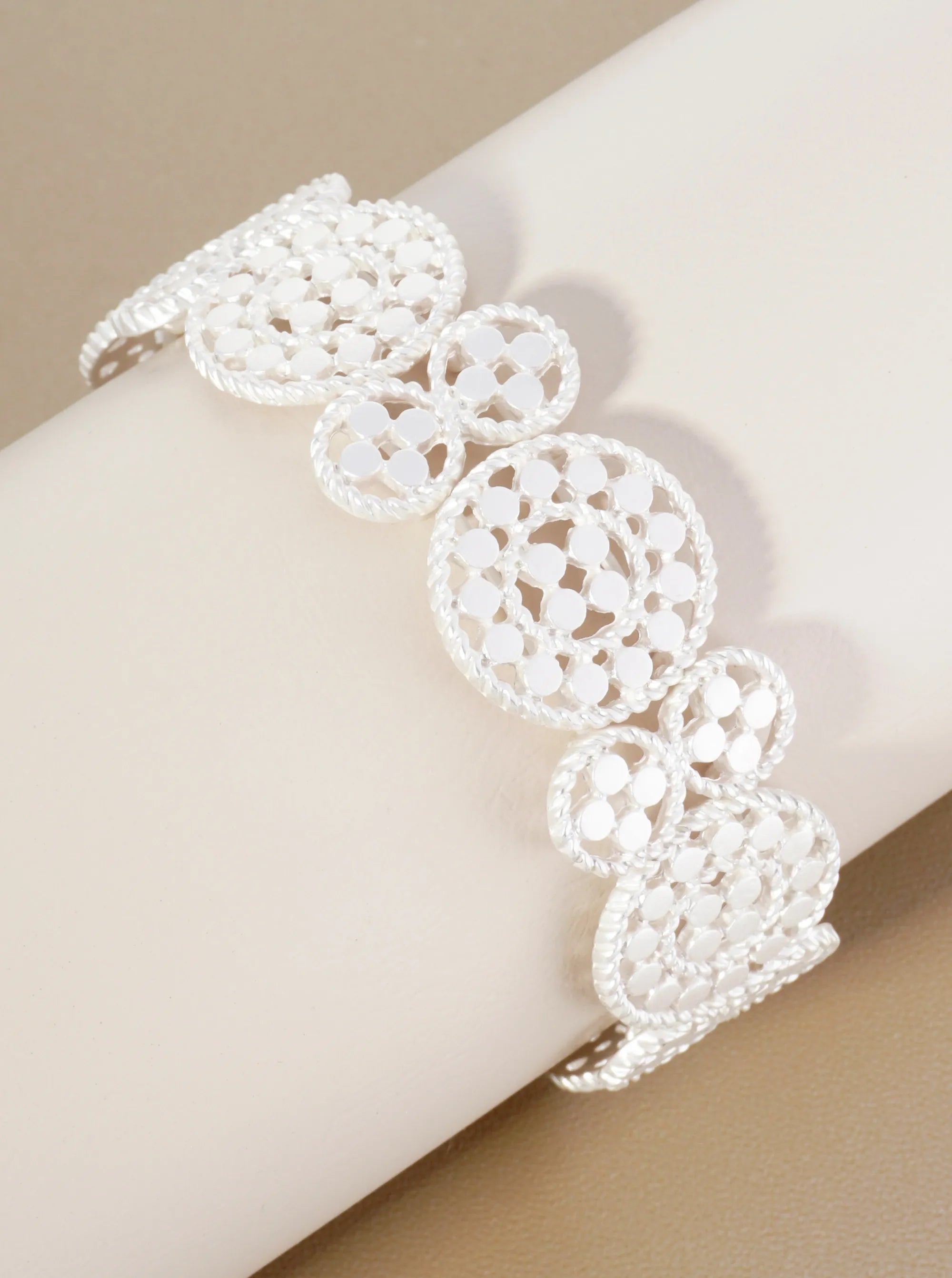 Filigree Artistry Metallic Stretch Bracelet