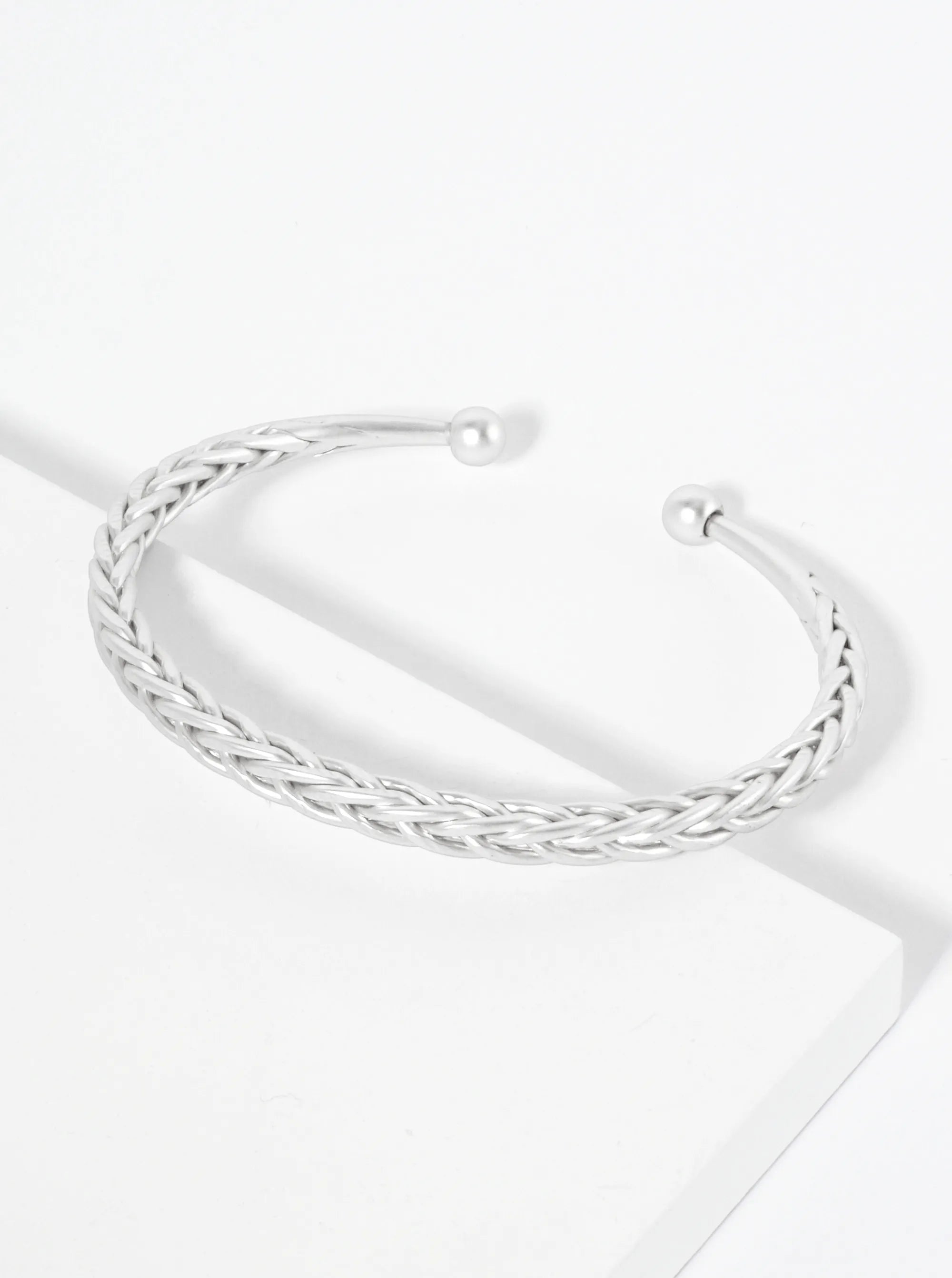 Intertwined Wire Design Open Cuff Bracelet