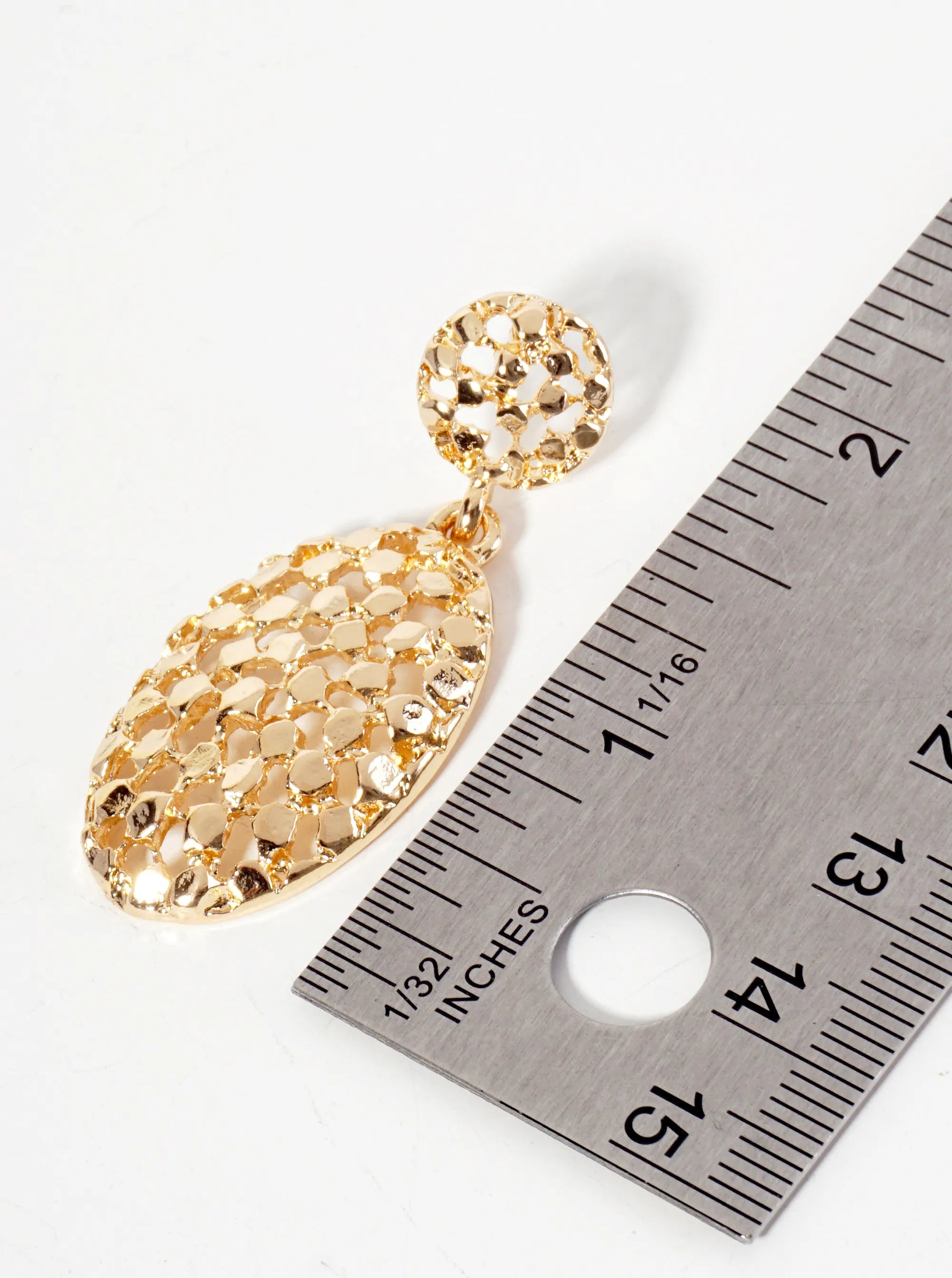 Intricate Filigree Oval Drop Dangle Post Earrings