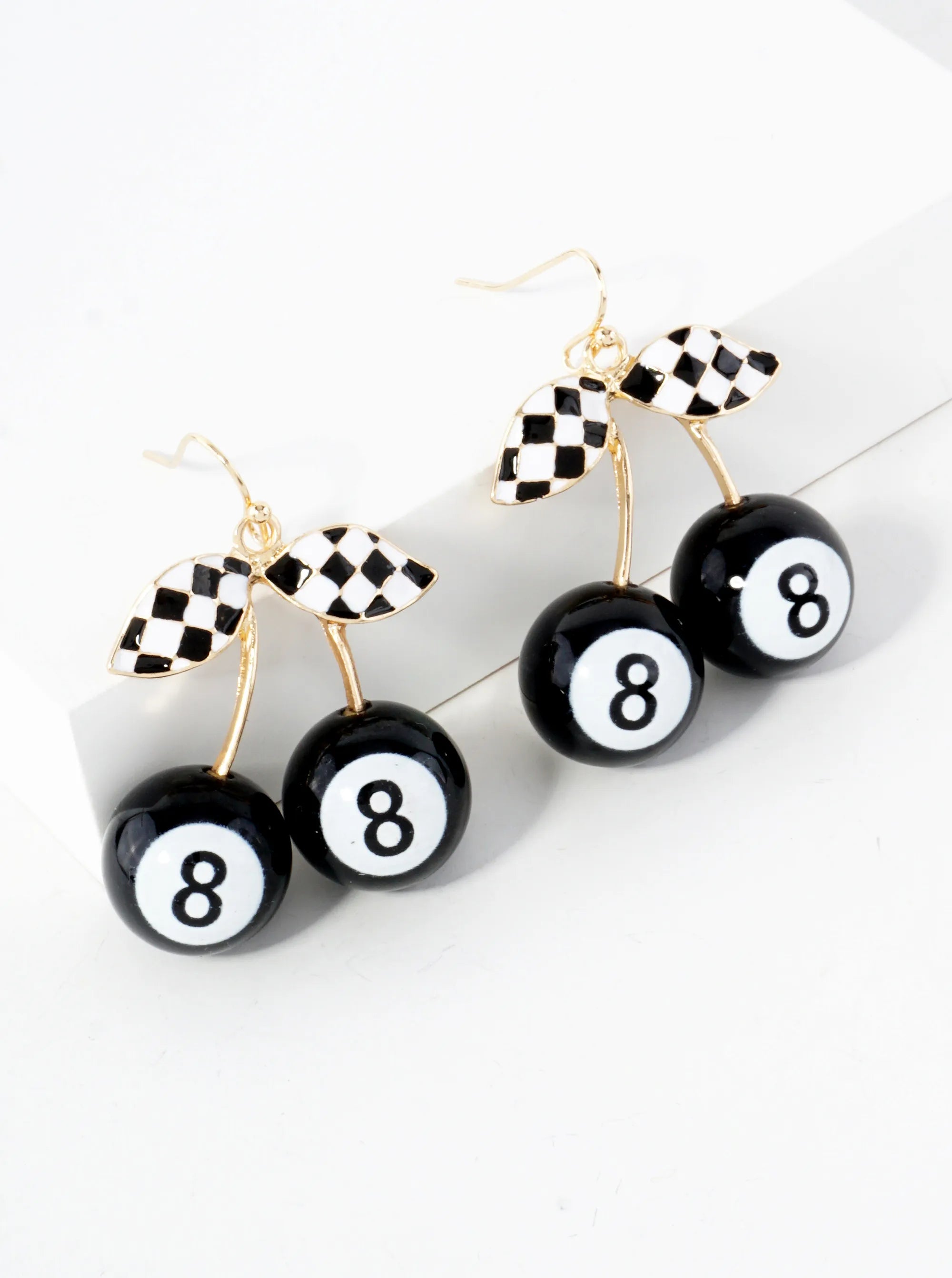 Magic-8-Ball Cherry Drop Spiritual Statement Earrings