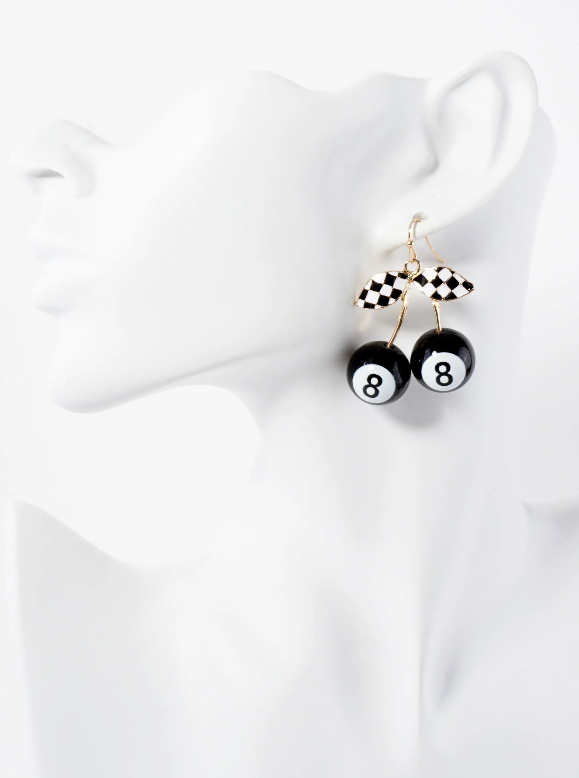 Magic-8-Ball Cherry Drop Spiritual Statement Earrings