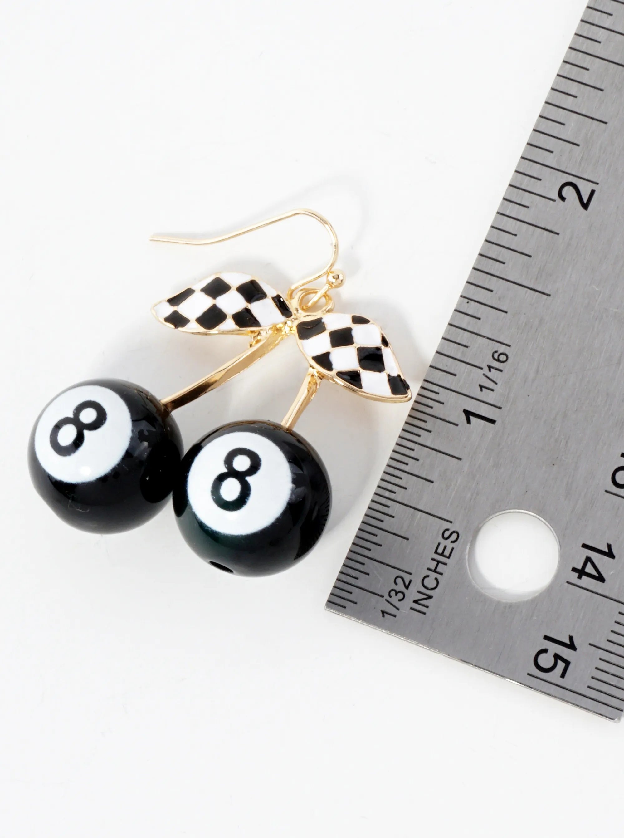 Magic-8-Ball Cherry Drop Spiritual Statement Earrings