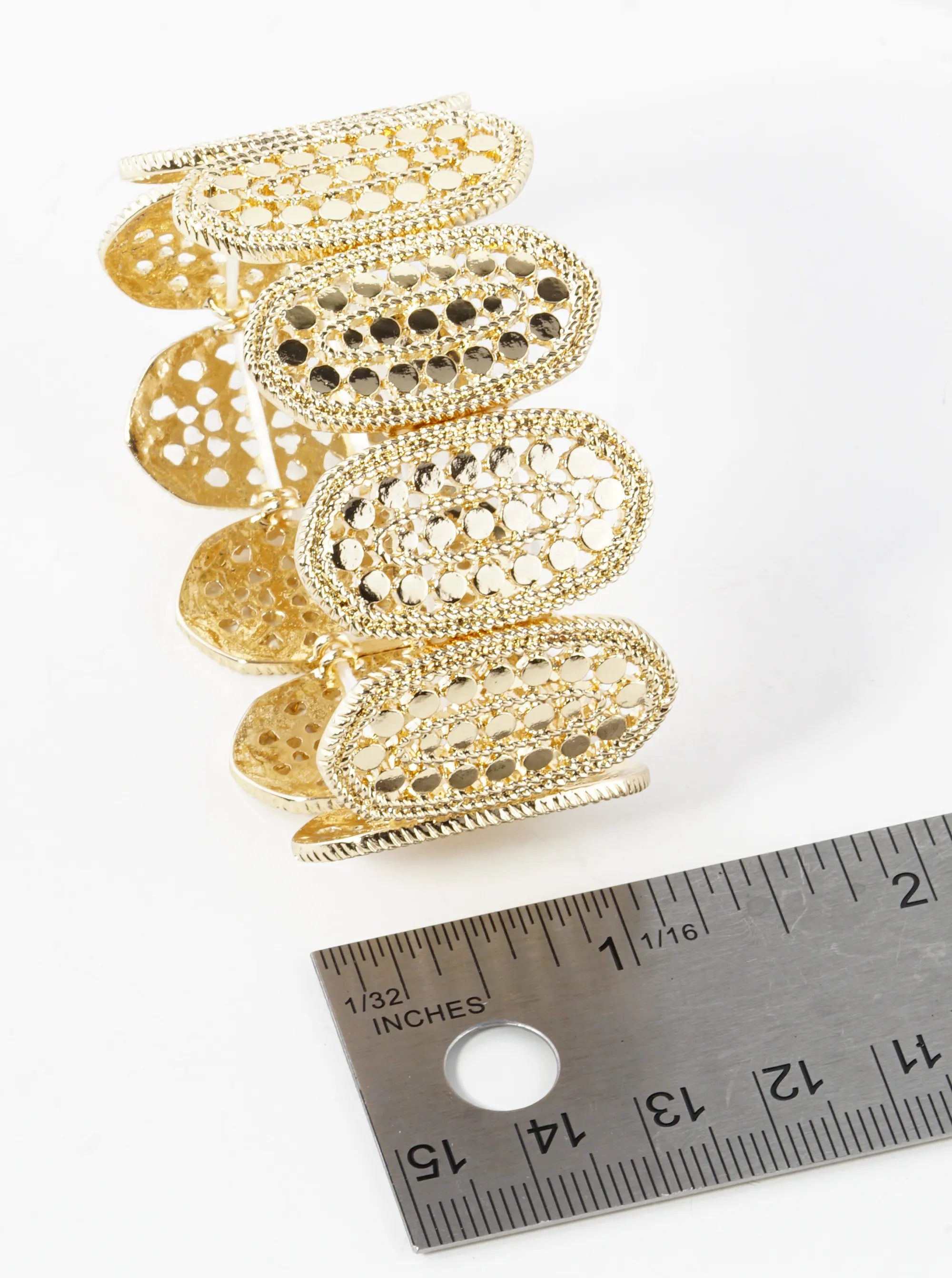 Metal Delicate Filigree Stretch Bracelet