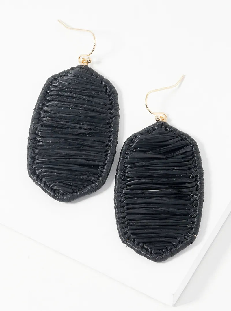 Raffia Wrapped Lightweight Dangle Drop Earrings