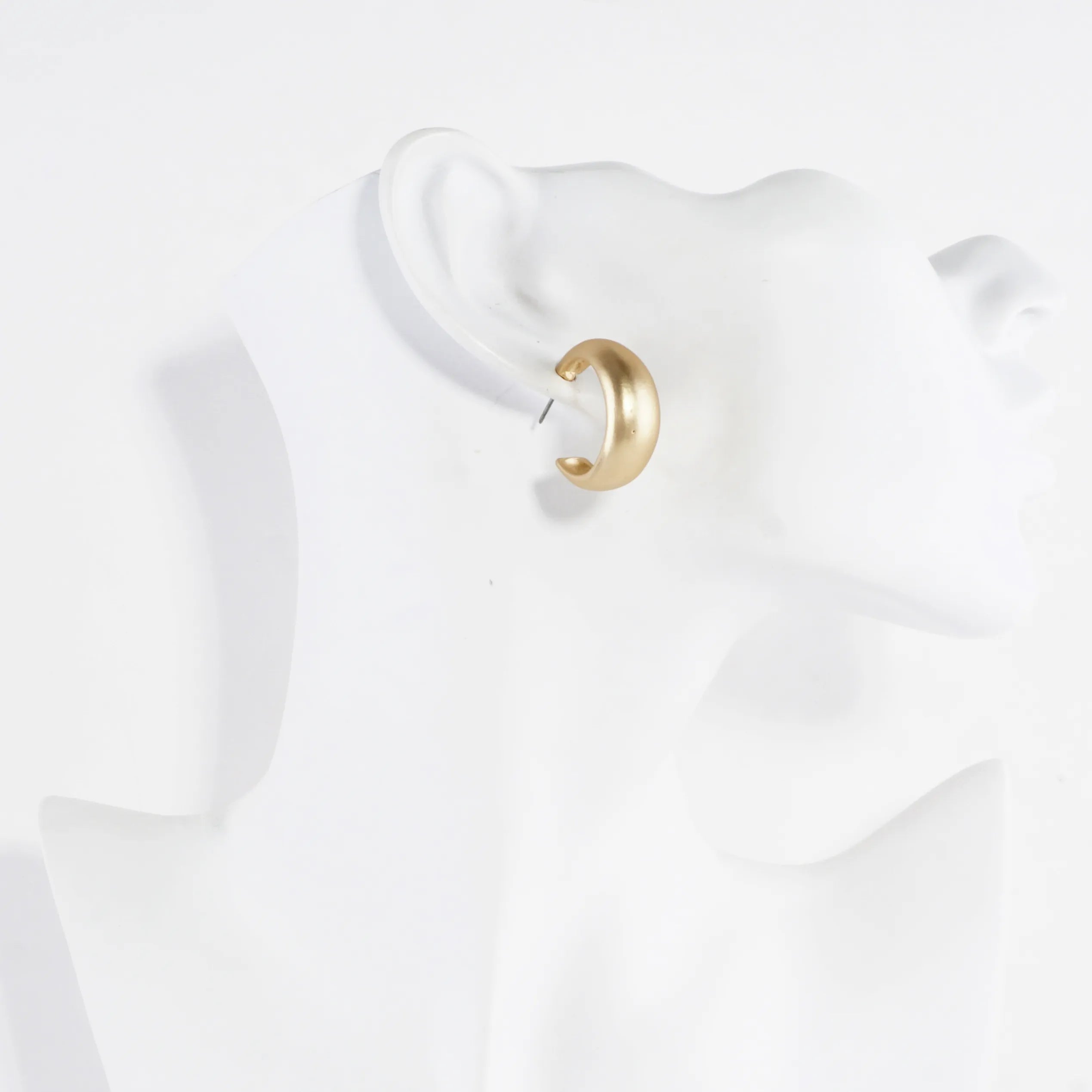 Tapered Dome Chunky Hoop Earrings