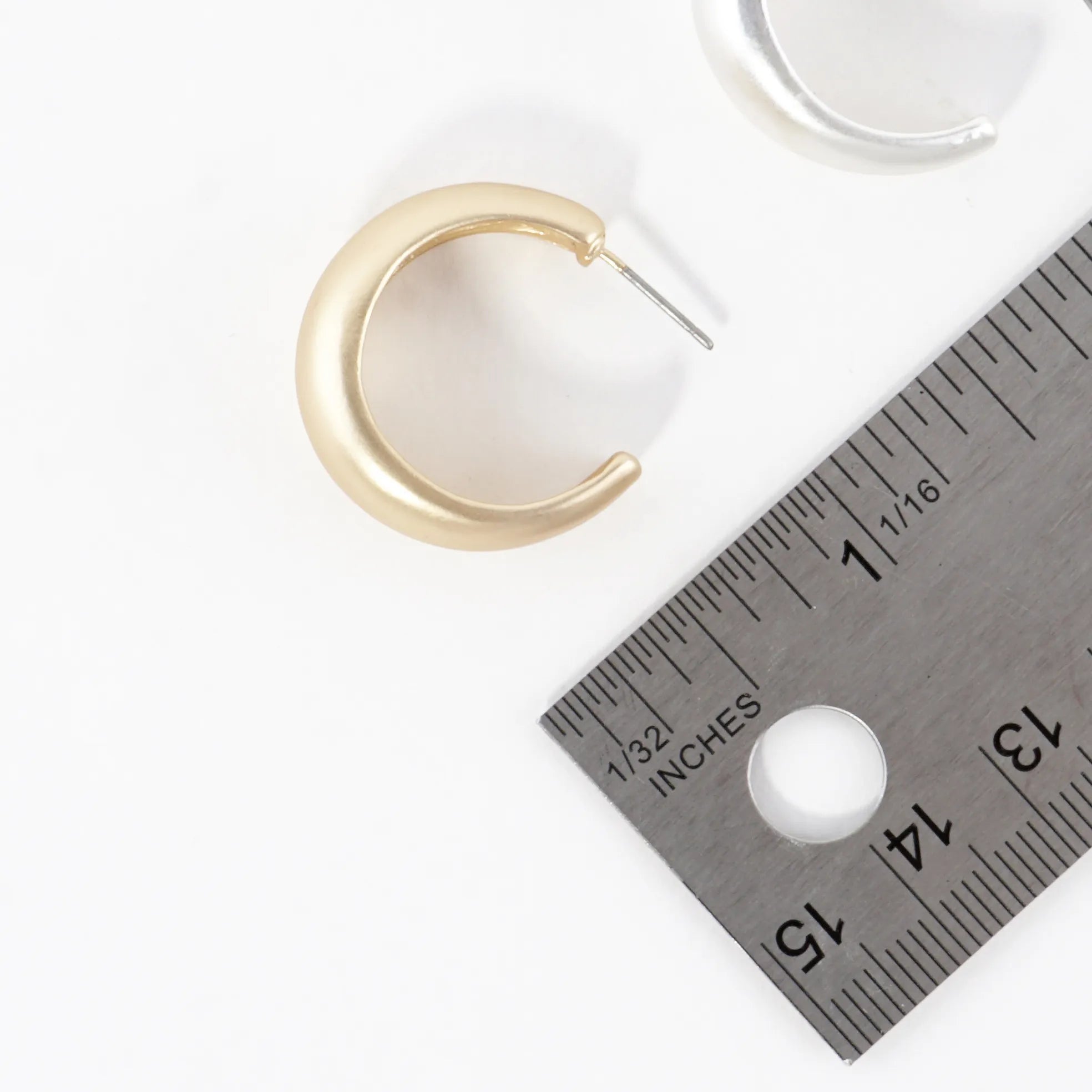 Tapered Dome Chunky Hoop Earrings