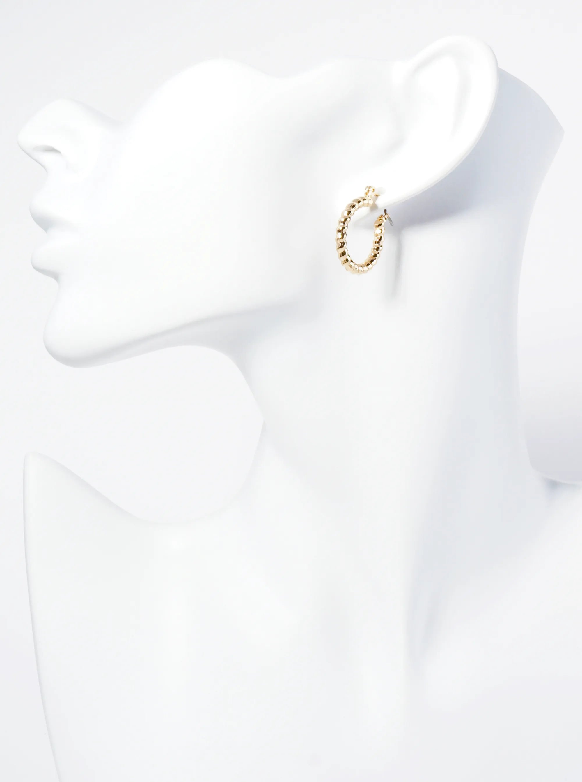 Textured Metal 20mm Hoop Earrings