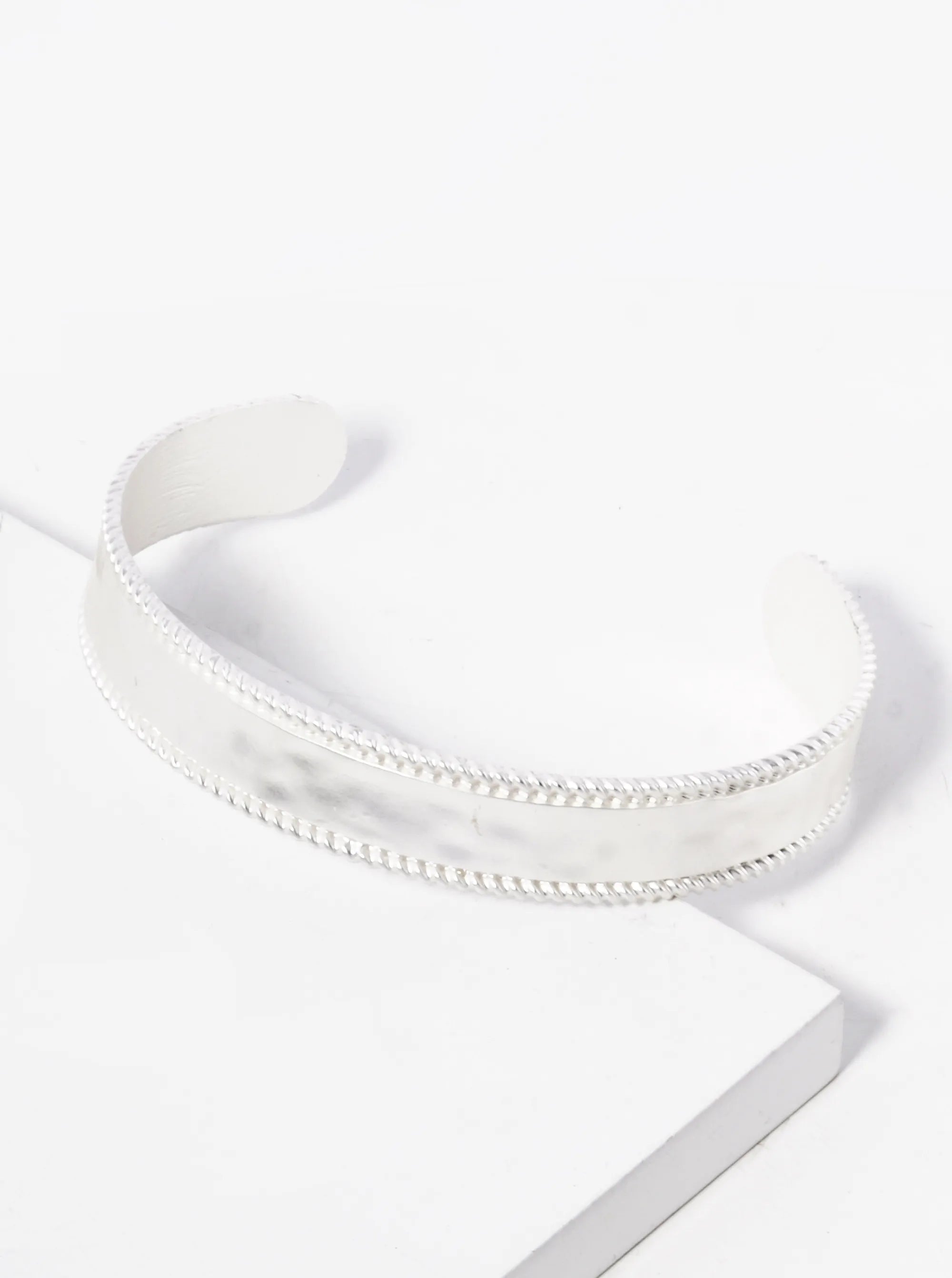 Textured Metal Cuff Bracelet