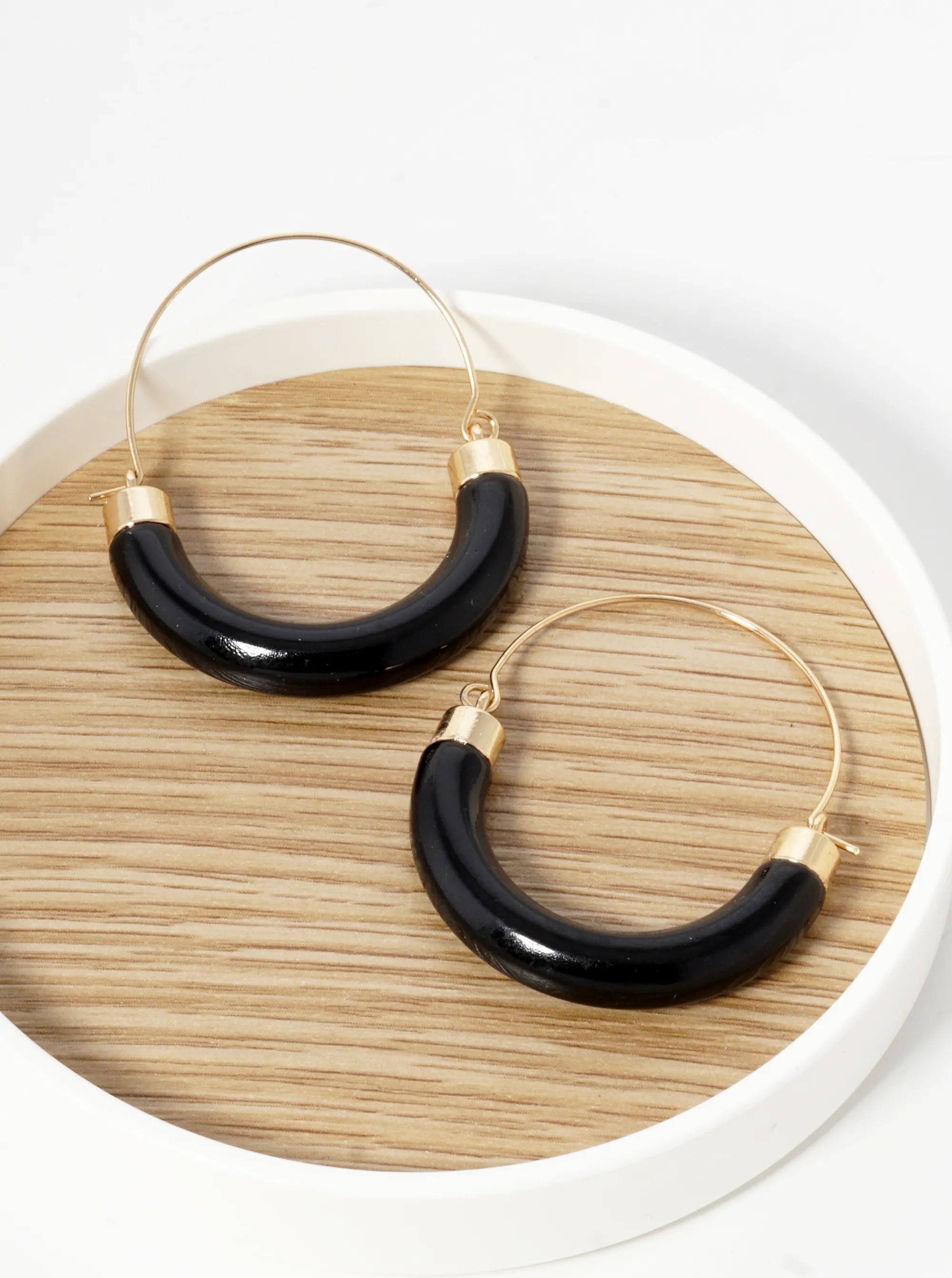 U Shape Acetate Drop Earrings